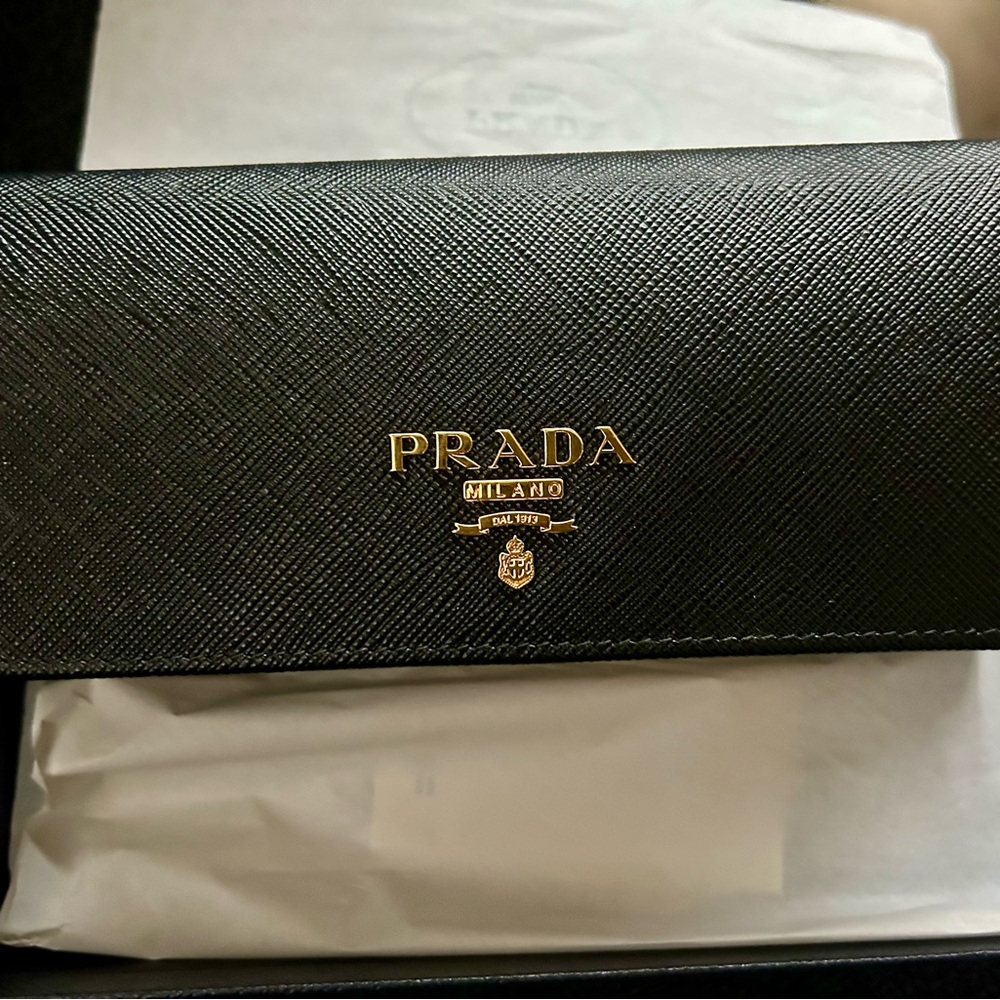 Prada Black Saffiano Leather Wallet authentic NEW from Italy - Picture 8 of 12